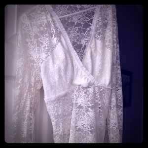 Plus ASOS White Lace Blouse